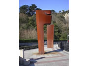 sculpture en acier corten - Itsas Lema