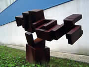 corten steel sculpture - Cosmic inertia