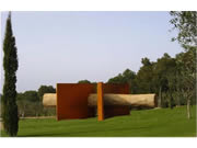 corten steel sculpture - Titan Arcs